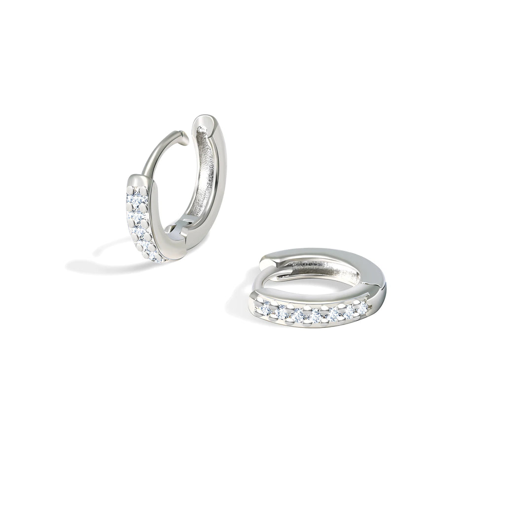 CrystalLoop Hoops – 316L Stainless Steel Earrings Set  Minimal shine. Everyday elegance. Made to last.