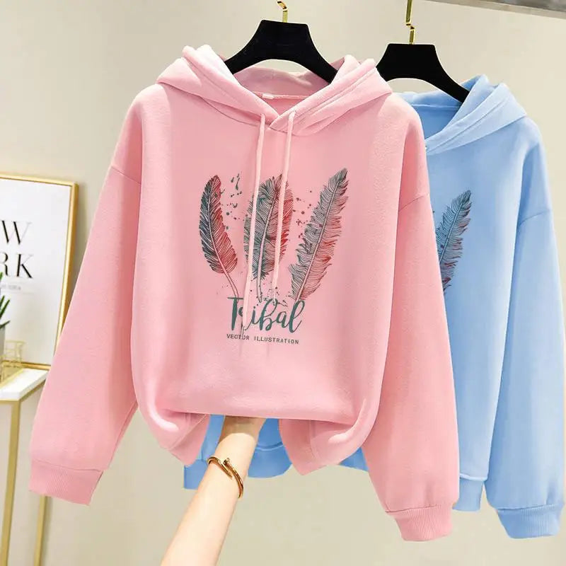 FeatherCozy Hoodie – Velvet-Lined Oversized Sweatshirt  Soft warmth. Relaxed style. Everyday comfort.