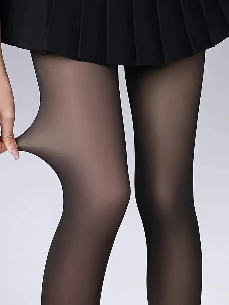 Warm Skin Thermal Tights – Semi-Transparent Effect  Looks sheer. Feels warm. Winter-ready comfort.