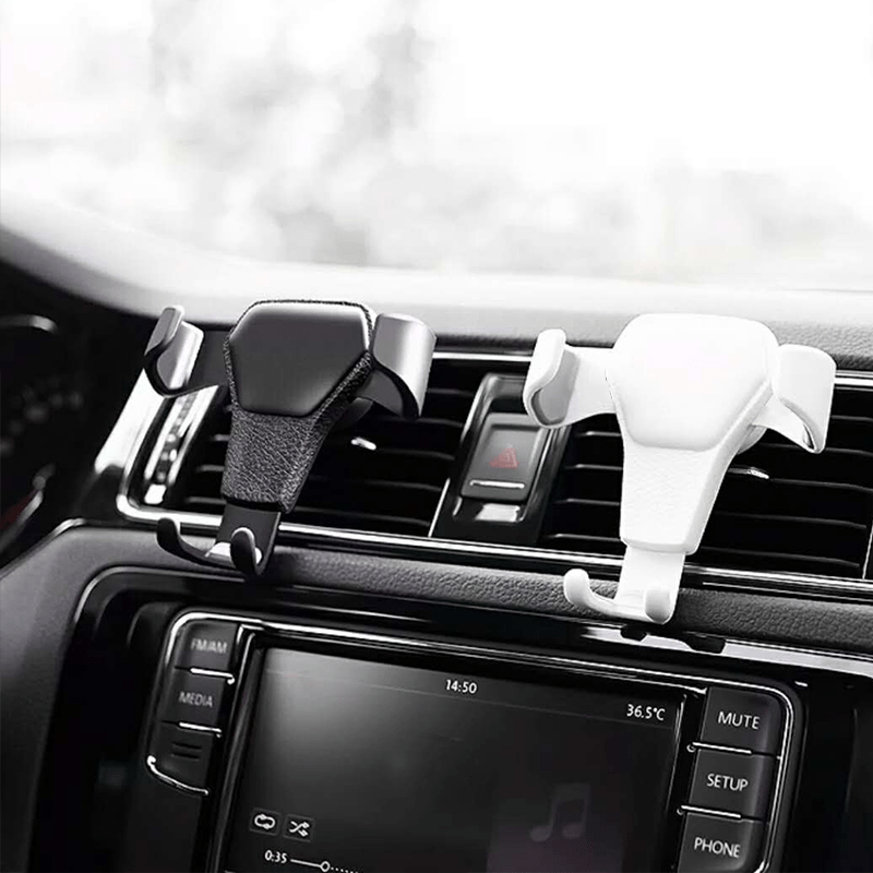 1pc Universal Gravity Auto Phone Holder, Car Air Vent Clip Mount, Mobile Phone Holder, CellPhone Stand Support - Not For Thick Case