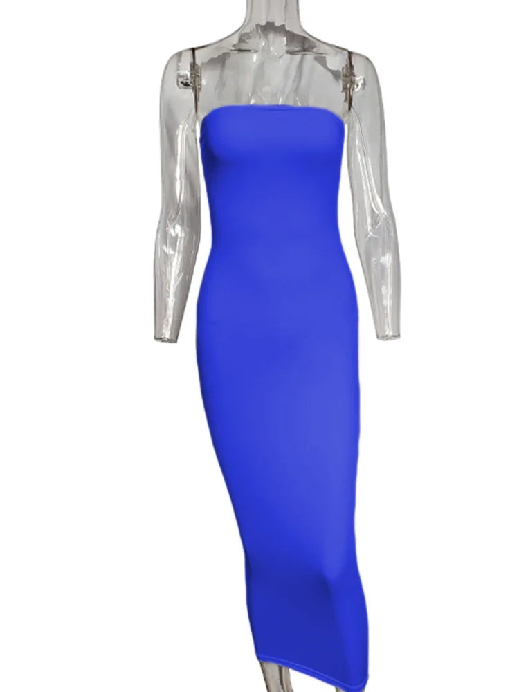 SunMuse Strapless Maxi Dress – Elegant Beach Style  Light, flowing, and effortlessly beautiful.