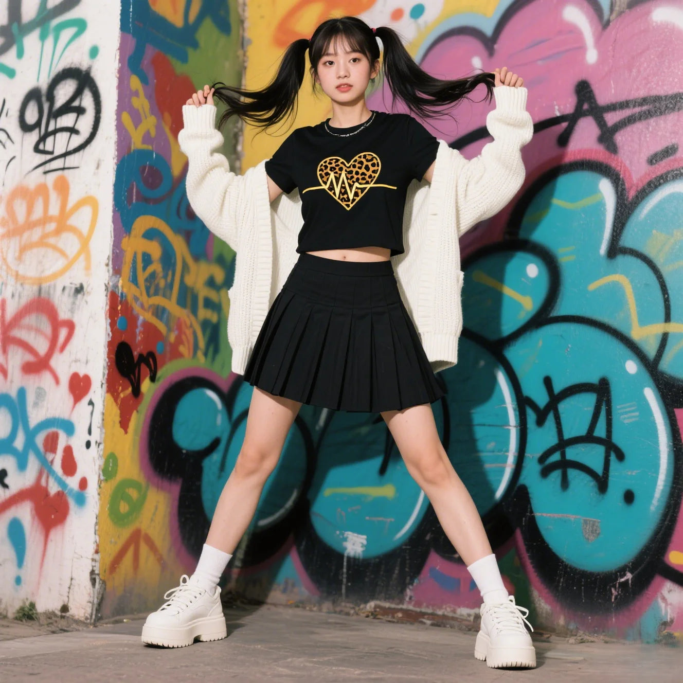 Wild Pulse Tee – Leopard Heartbeat Graphic T-Shirt  Bold, stylish, and full of attitude.
