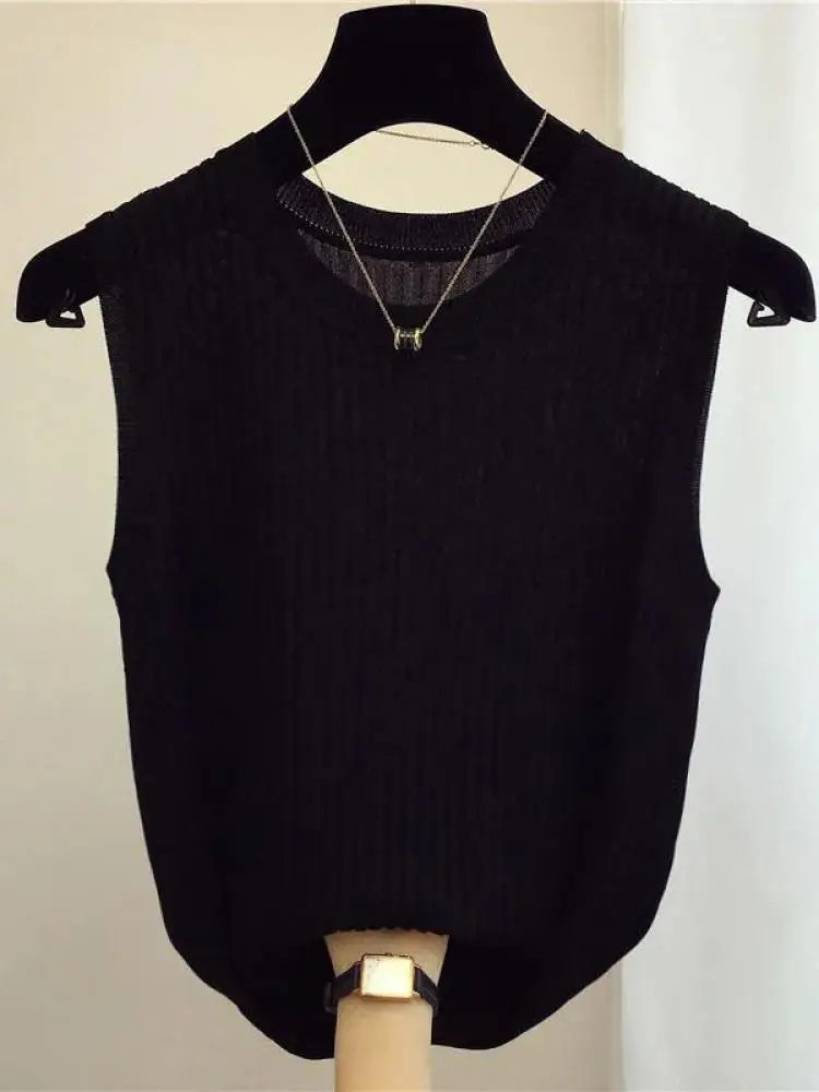 FlexKnit Crop Tank – Slim Sleeveless Summer Top  Simple, stretchy, and made to fit you perfectly.