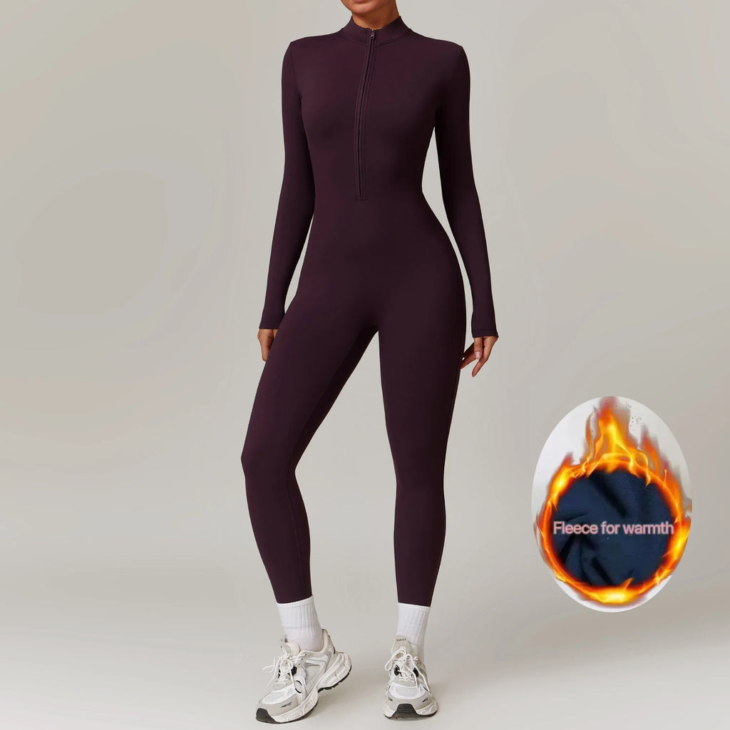 Therma Flex Jumpsuit – Long Sleeve Sculpt Active Suit  Warm coverage. Sleek fit. Total performance.