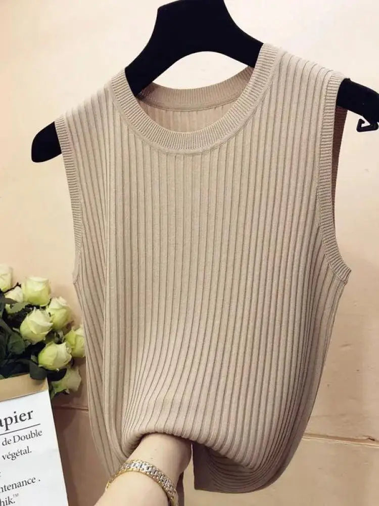 FlexKnit Crop Tank – Slim Sleeveless Summer Top  Simple, stretchy, and made to fit you perfectly.