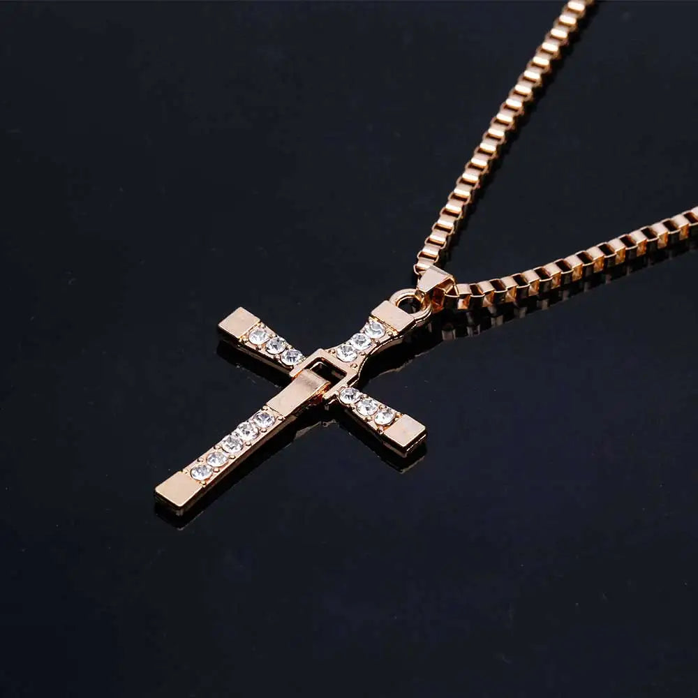 StreetFaith Cross Necklace – Crystal Jesus Pendant  Iconic style. Strong presence. Timeless meaning.