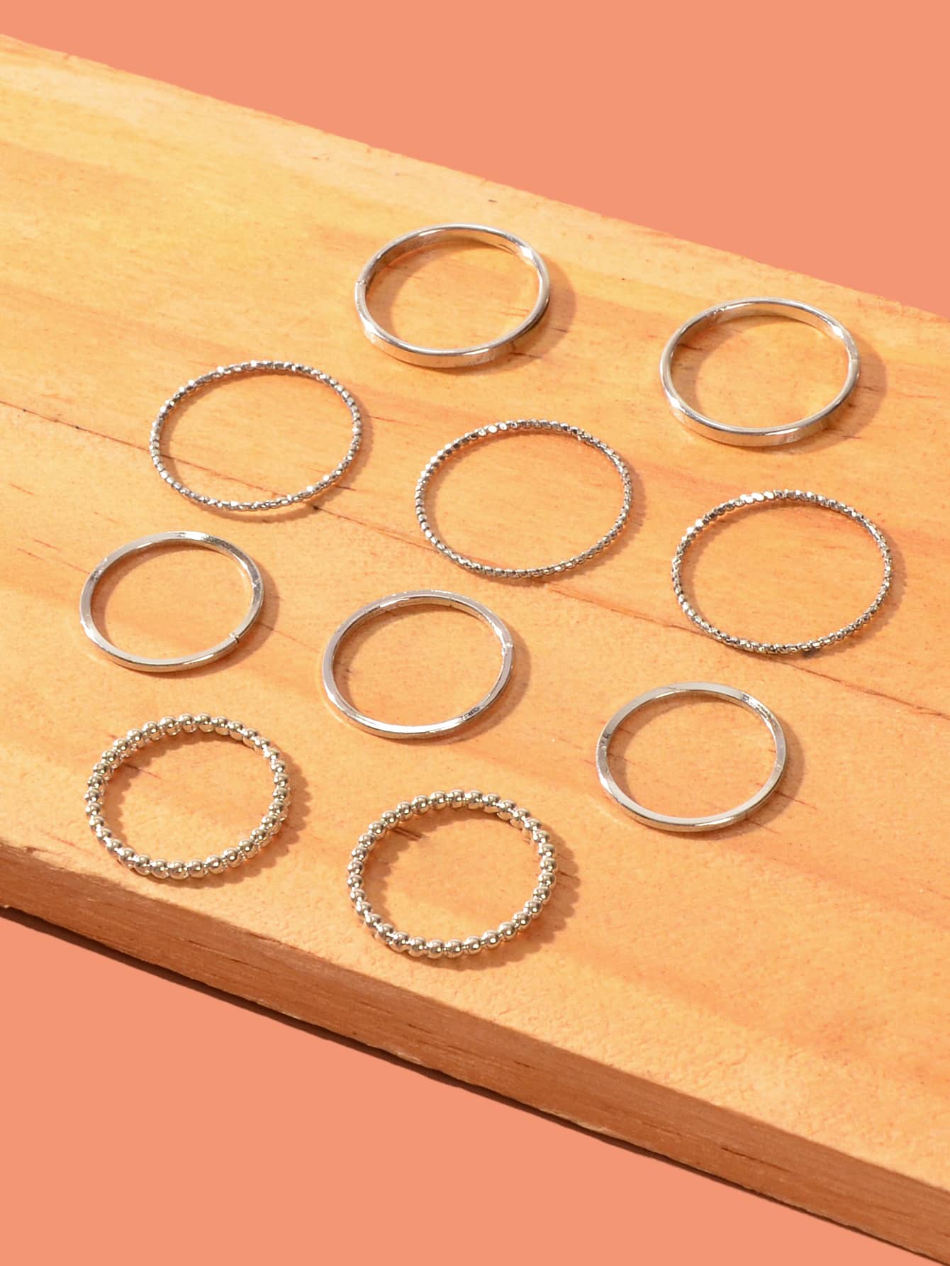 10pcs Silver Ring Bands Versatile Accessories for Every Finger