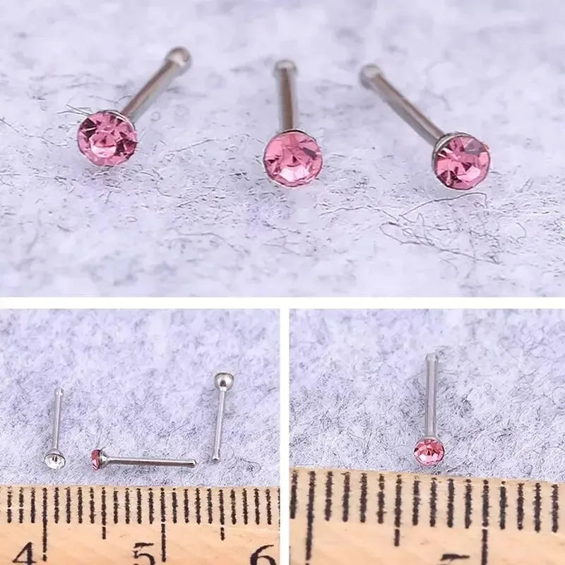CrystalFlex Nose Stud Set – 40/60PCS Stainless Steel Collection  More styles. More shine. Endless combinations.