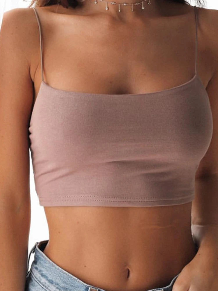 Noir Halter Crop Top – Backless Summer Cami  Minimal design. Maximum confidence.