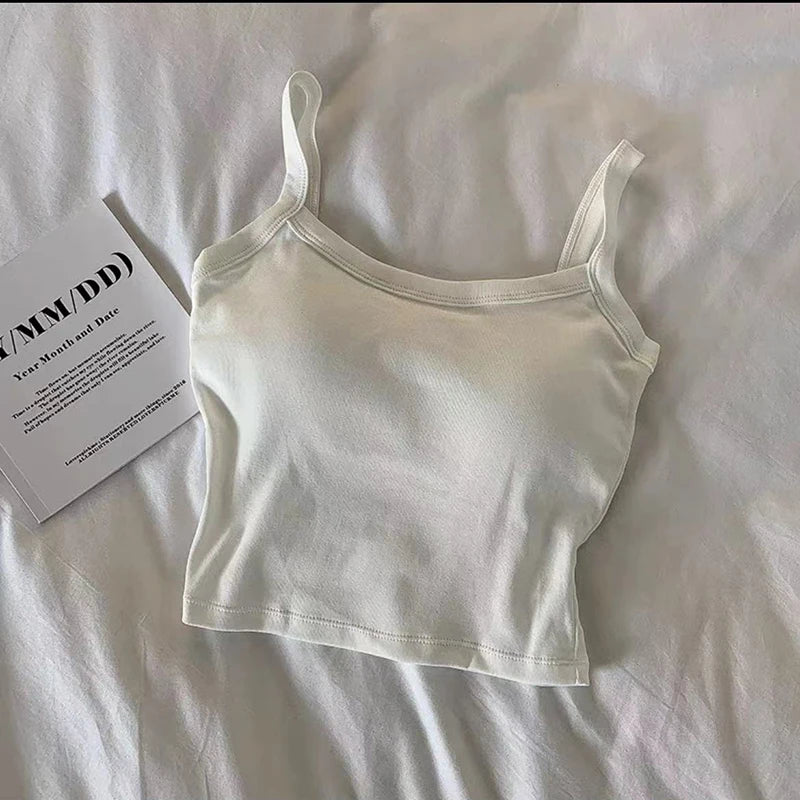 Silk Muse Crop Top – Sleeveless Camisole Essential  Simple. Sexy. Made to elevate your everyday look.