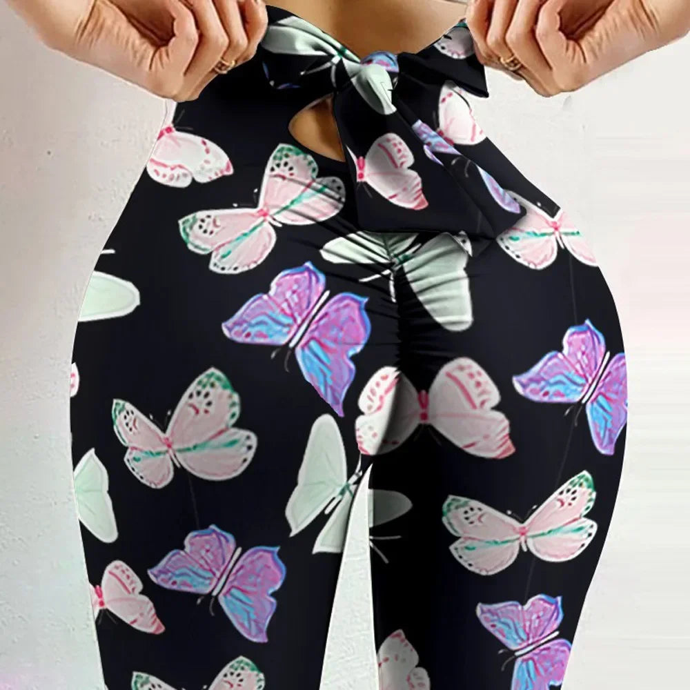 ButterflySculpt Leggings – High-Waist Bowknot Fit  Cute details. Sculpted shape. Confident movement.