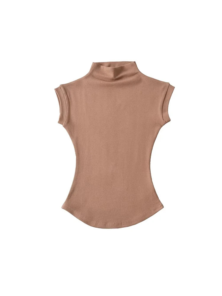 Sleek Core Tank – Sleeveless Turtleneck Tee  Clean lines. Slim fit. Effortless style.
