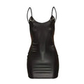 NoirLuxe Latex Mini Dress – Backless Bodycon Party Fit  Daring. Sleek. Unforgettable.