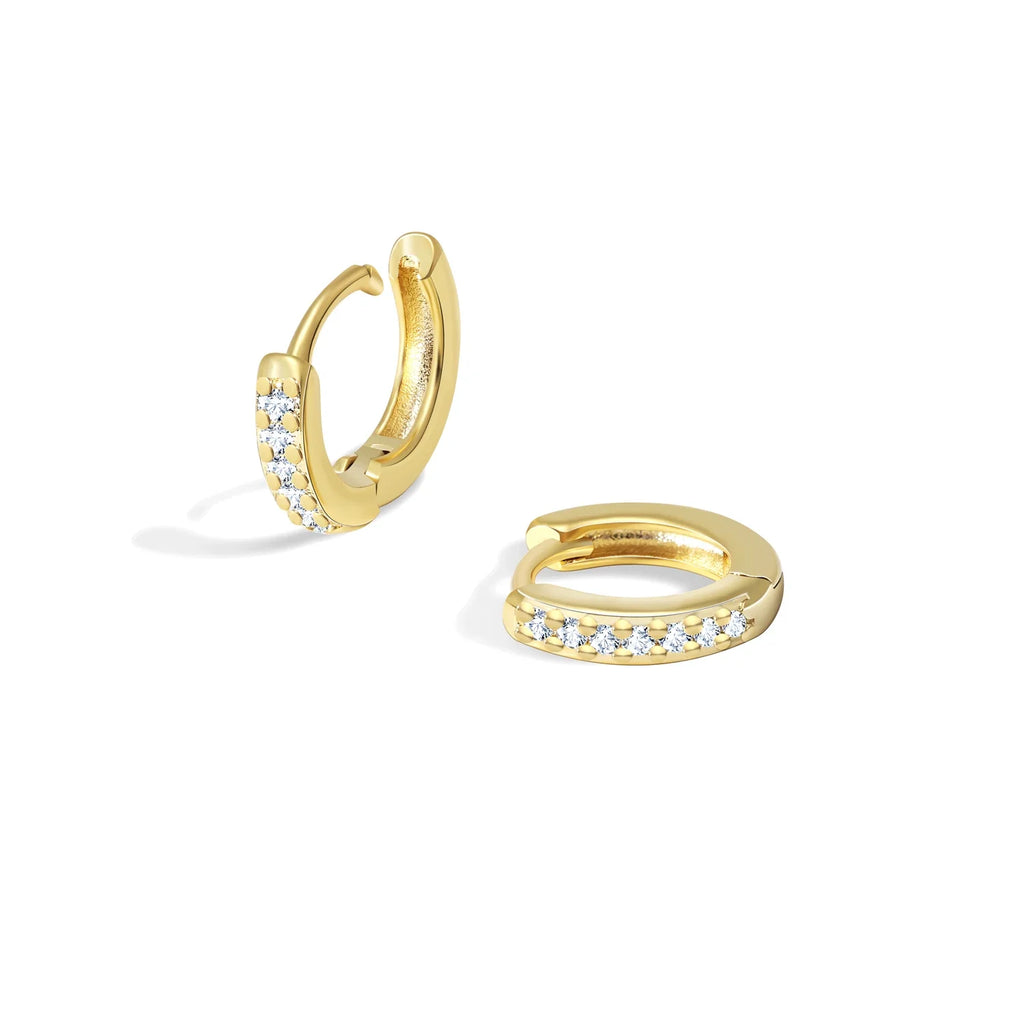 CrystalLoop Hoops – 316L Stainless Steel Earrings Set  Minimal shine. Everyday elegance. Made to last.