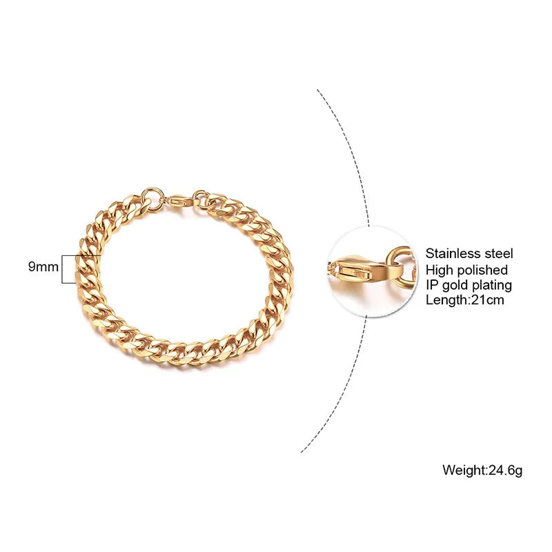 Curb Core Bracelet – Stainless Steel Cuban Link  Solid build. Clean style. Everyday power.
