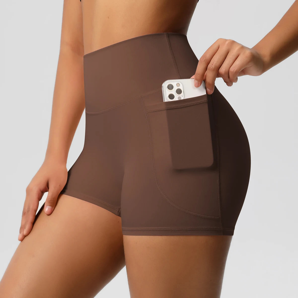 PocketFlex Gym Shorts – High-Waist Squat-Proof Fit  Train hard. Move freely. Stay confident.