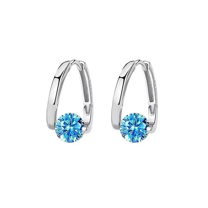 Crystal Heart Hoops – 925 Silver Needle Earrings  Soft sparkle. Sweet charm. Everyday luxury.