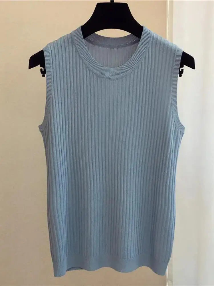 FlexKnit Crop Tank – Slim Sleeveless Summer Top  Simple, stretchy, and made to fit you perfectly.