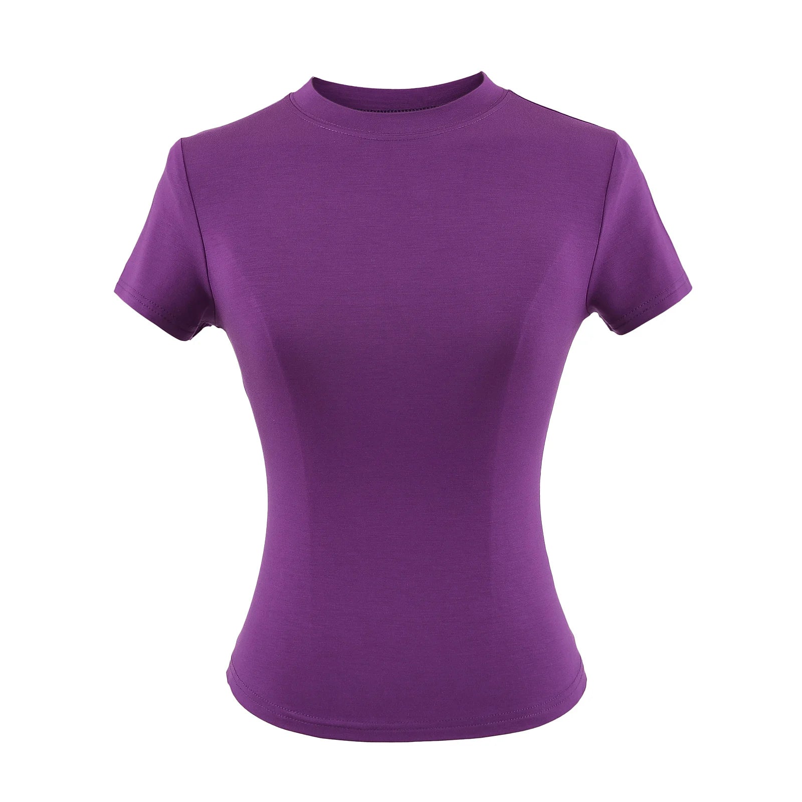 SlimMuse Tee – Y2K Solid Fit Top  Simple style. Sculpted fit. Everyday confidence.