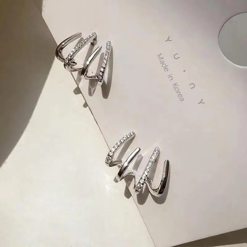 Crystal Heart Hoops – 925 Silver Needle Earrings  Soft sparkle. Sweet charm. Everyday luxury.