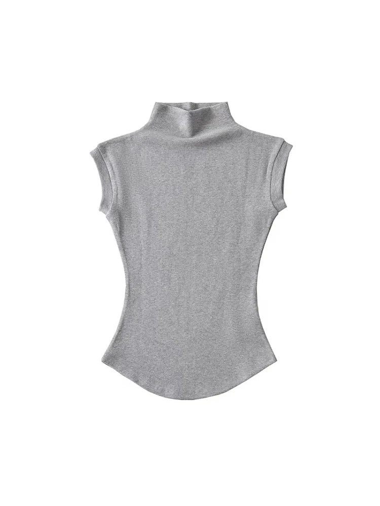Sleek Core Tank – Sleeveless Turtleneck Tee  Clean lines. Slim fit. Effortless style.