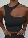 Edge Cut Crop Top – Off-Shoulder Irregular Summer Fit  Bold cuts. Sleek fit. Instant statement.
