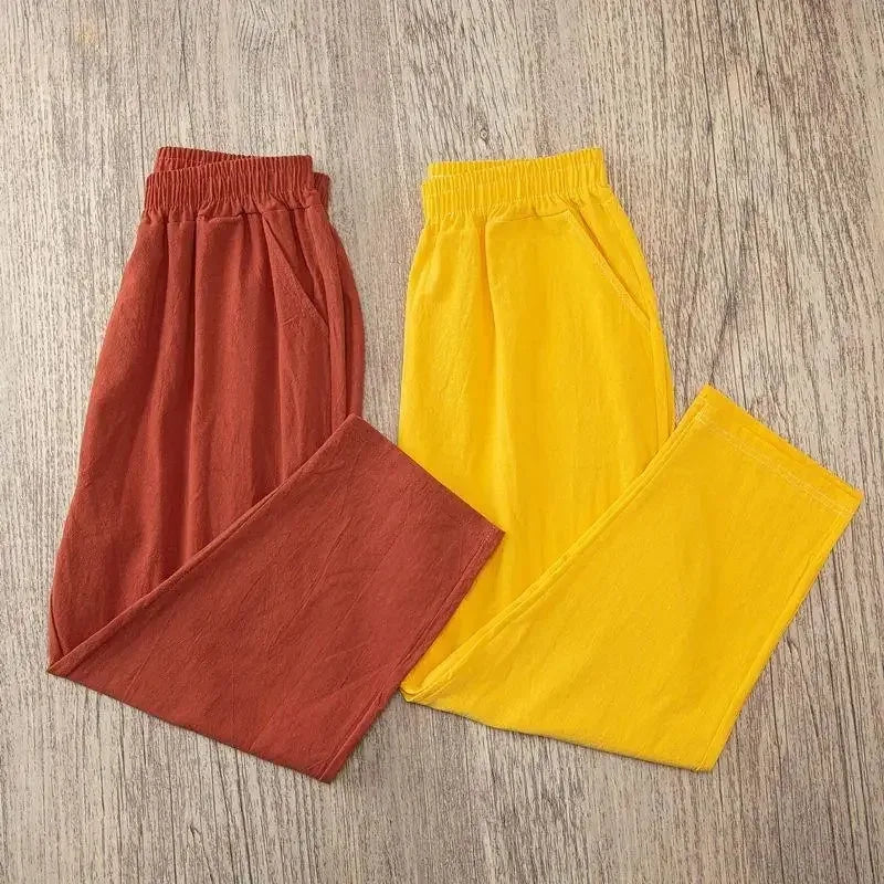 LinenEase Harem Pants – Casual Elastic Summer Trousers  Relaxed comfort with effortless summer style.
