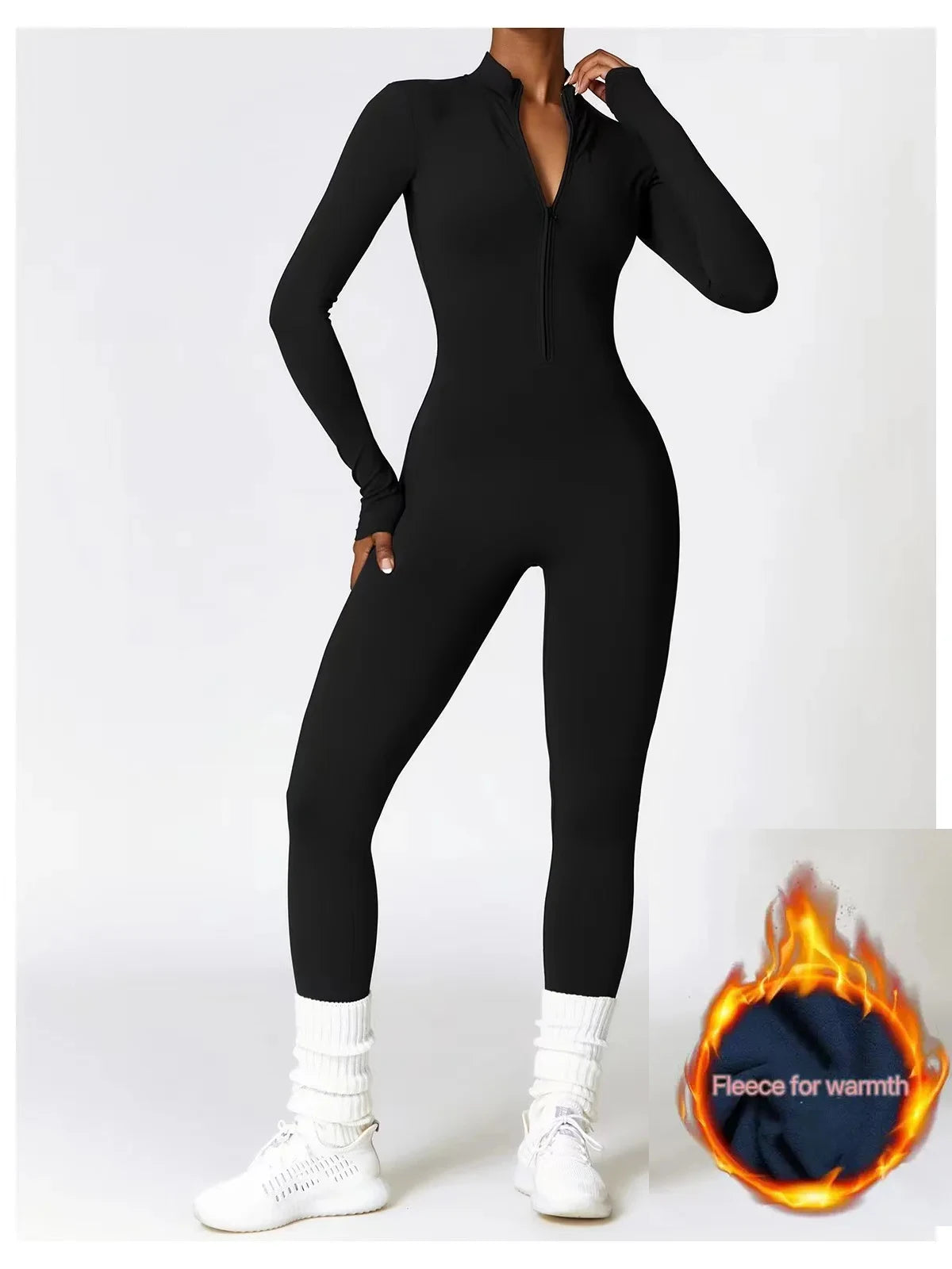 Therma Flex Jumpsuit – Long Sleeve Sculpt Active Suit  Warm coverage. Sleek fit. Total performance.