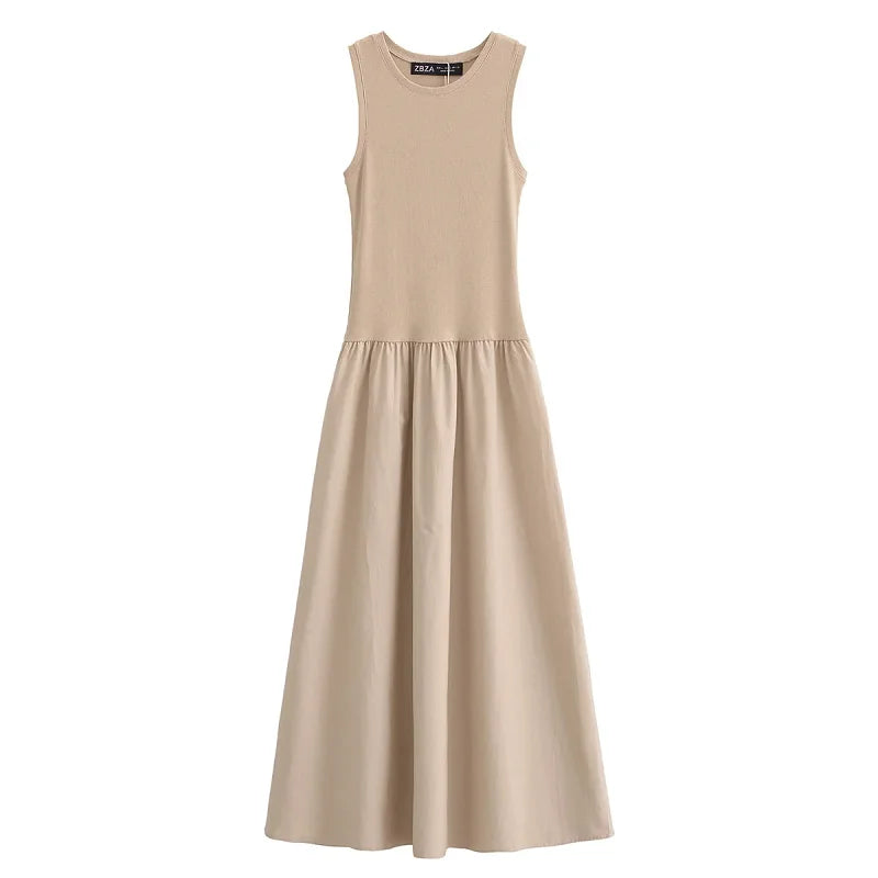 EleganceFlow Maxi Dress – Sleeveless Vintage Style  Timeless design. Effortless grace. Everyday elegance.