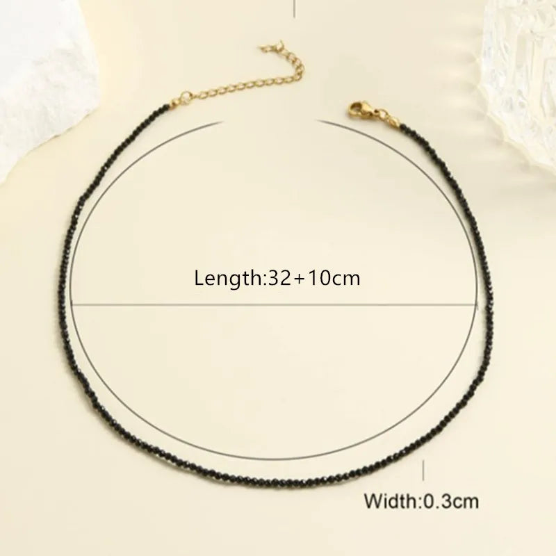 BeadCharm Choker – 3mm Minimal Chain Necklace  Simple beads. Sweet style. Everyday elegance.
