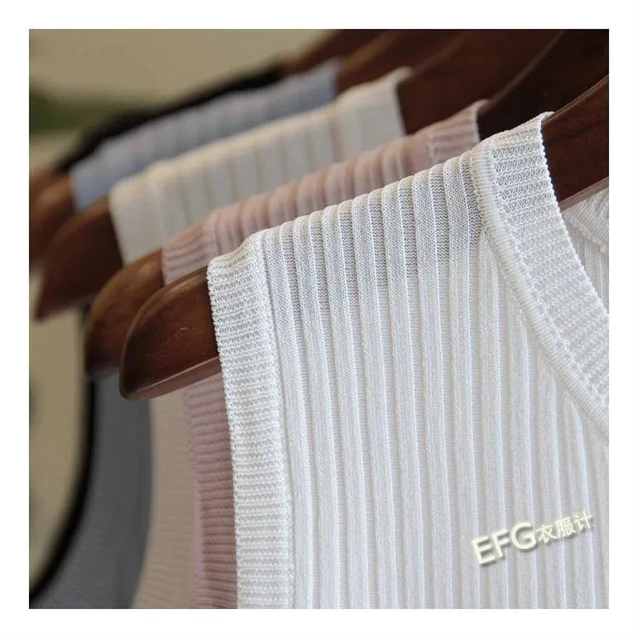SoftKnit Sleeveless Top – O-Neck Summer Blouse  Lightweight comfort with effortless everyday style.