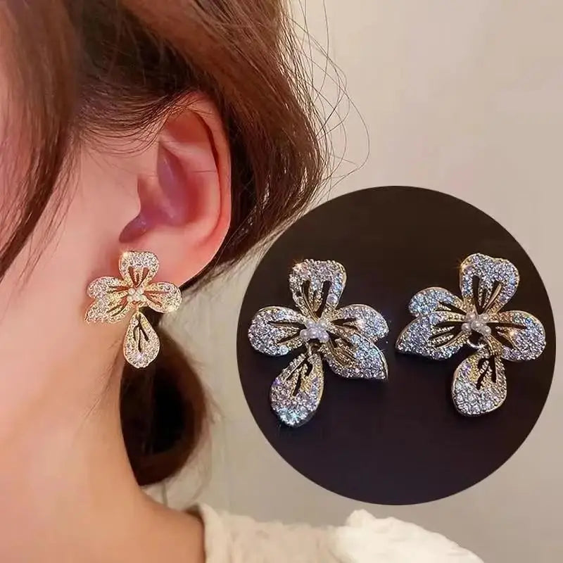 Crystal Heart Hoops – 925 Silver Needle Earrings  Soft sparkle. Sweet charm. Everyday luxury.