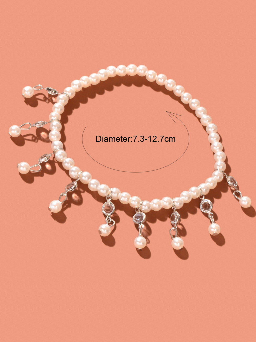 Beach Elastic Imitation Pearl Bead Charm Anklet Foot Chain Bracelet