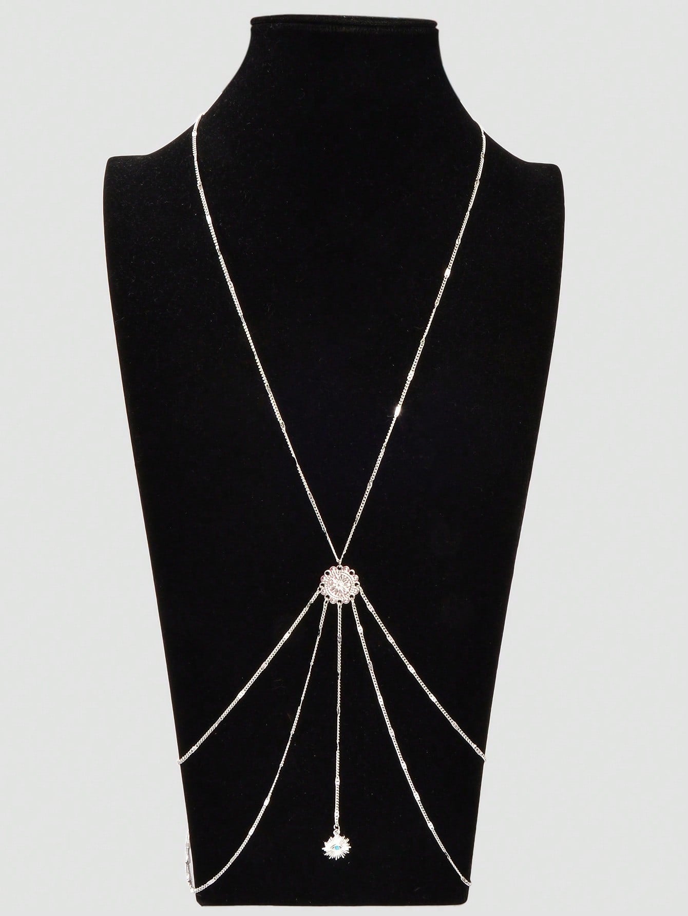 Boho Chic Layered Eye Charm Body Chain Women Crossover Bikini Rave