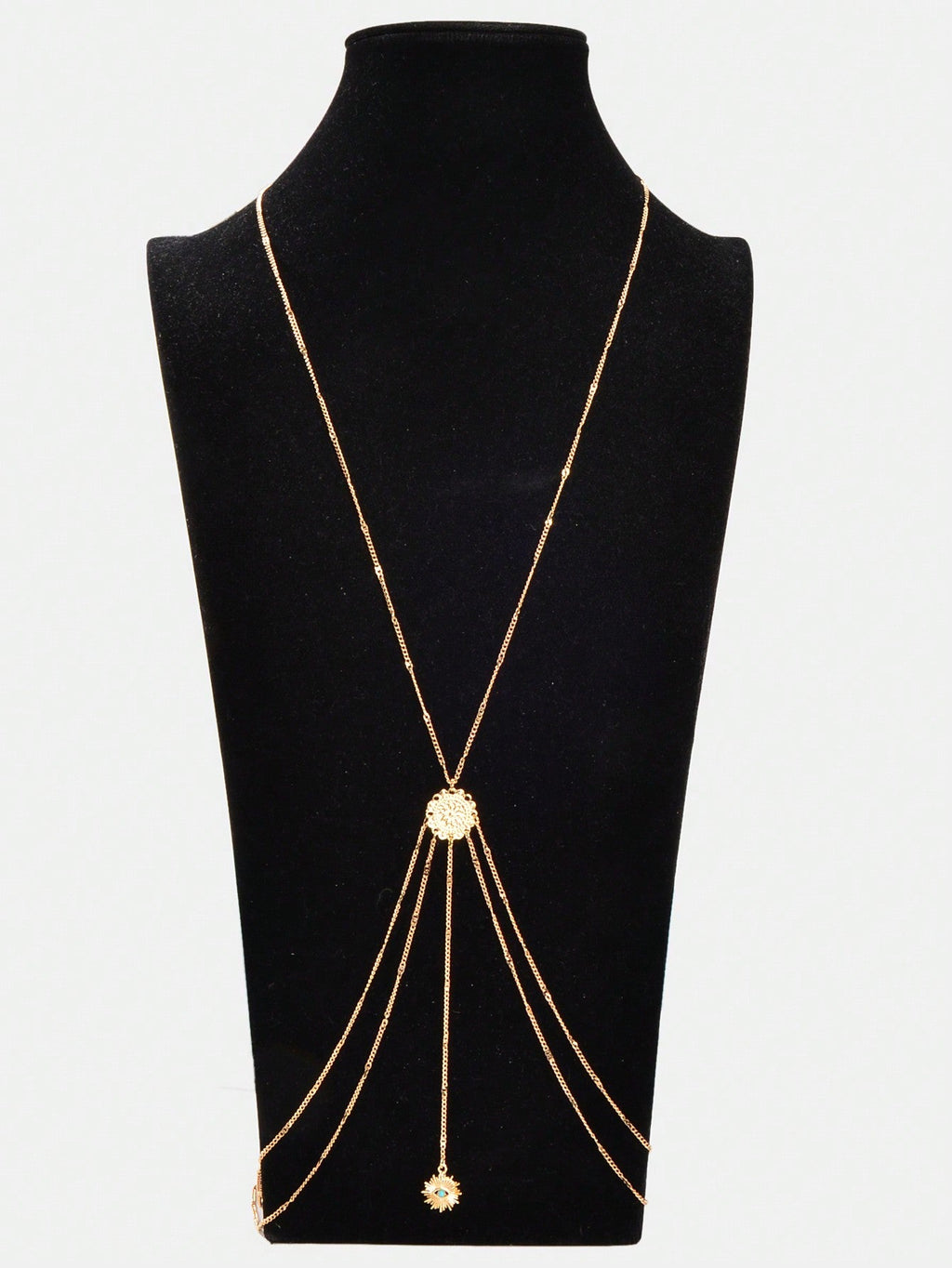 Boho Chic Layered Eye Charm Body Chain Women Crossover Bikini Rave