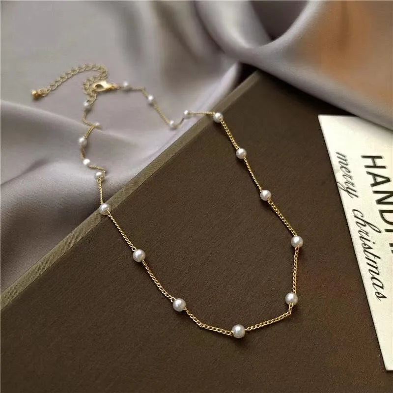 BeadCharm Choker – 3mm Minimal Chain Necklace  Simple beads. Sweet style. Everyday elegance.