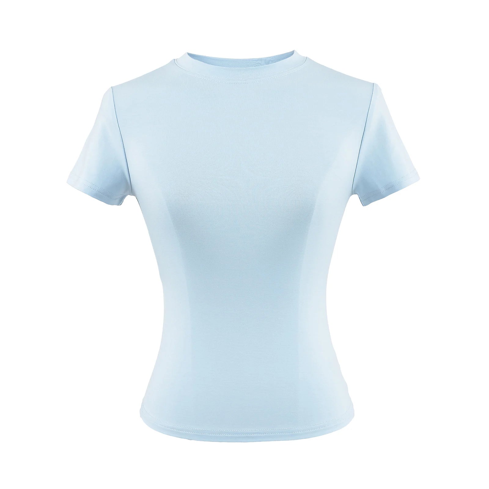 SlimMuse Tee – Y2K Solid Fit Top  Simple style. Sculpted fit. Everyday confidence.