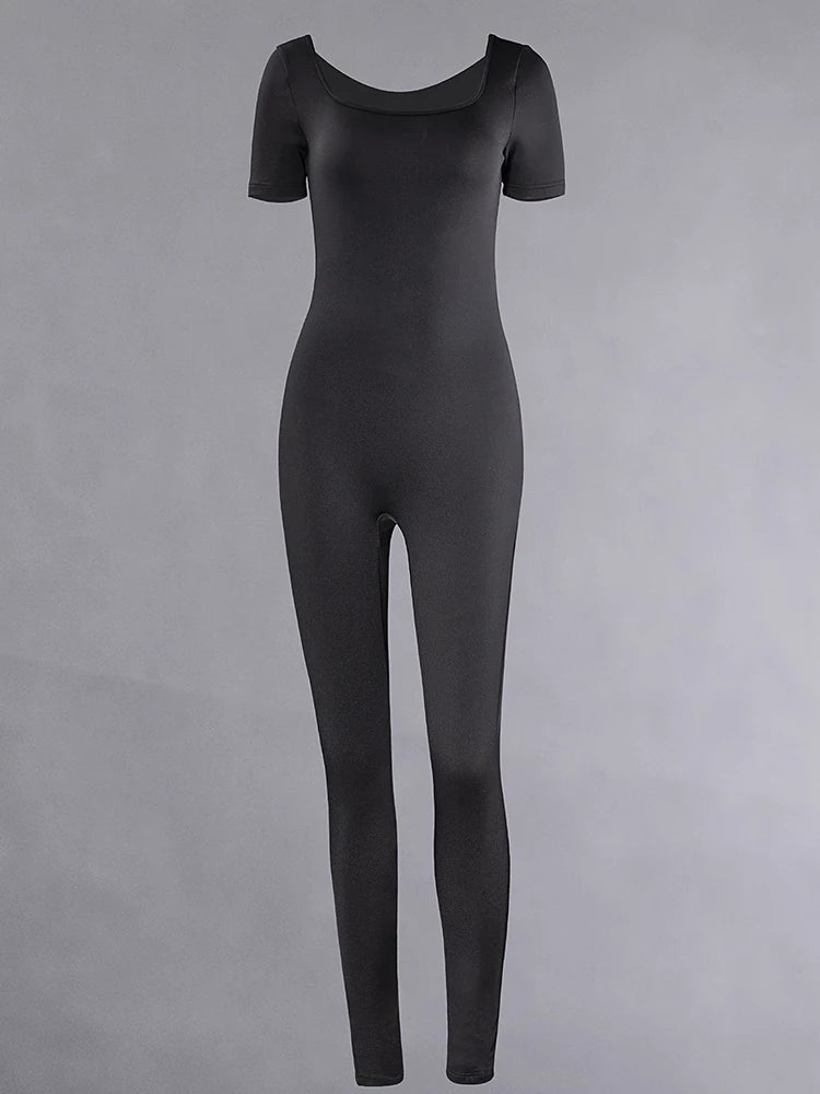 ActiveMuse Romper – Short Sleeve Bodycon Jumpsuit  All-in-one style. Sculpted fit. Everyday performance.
