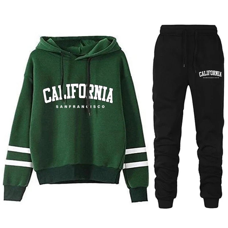CaliStripe Tracksuit – Casual Streetwear Set  Laid-back comfort with a bold street vibe.