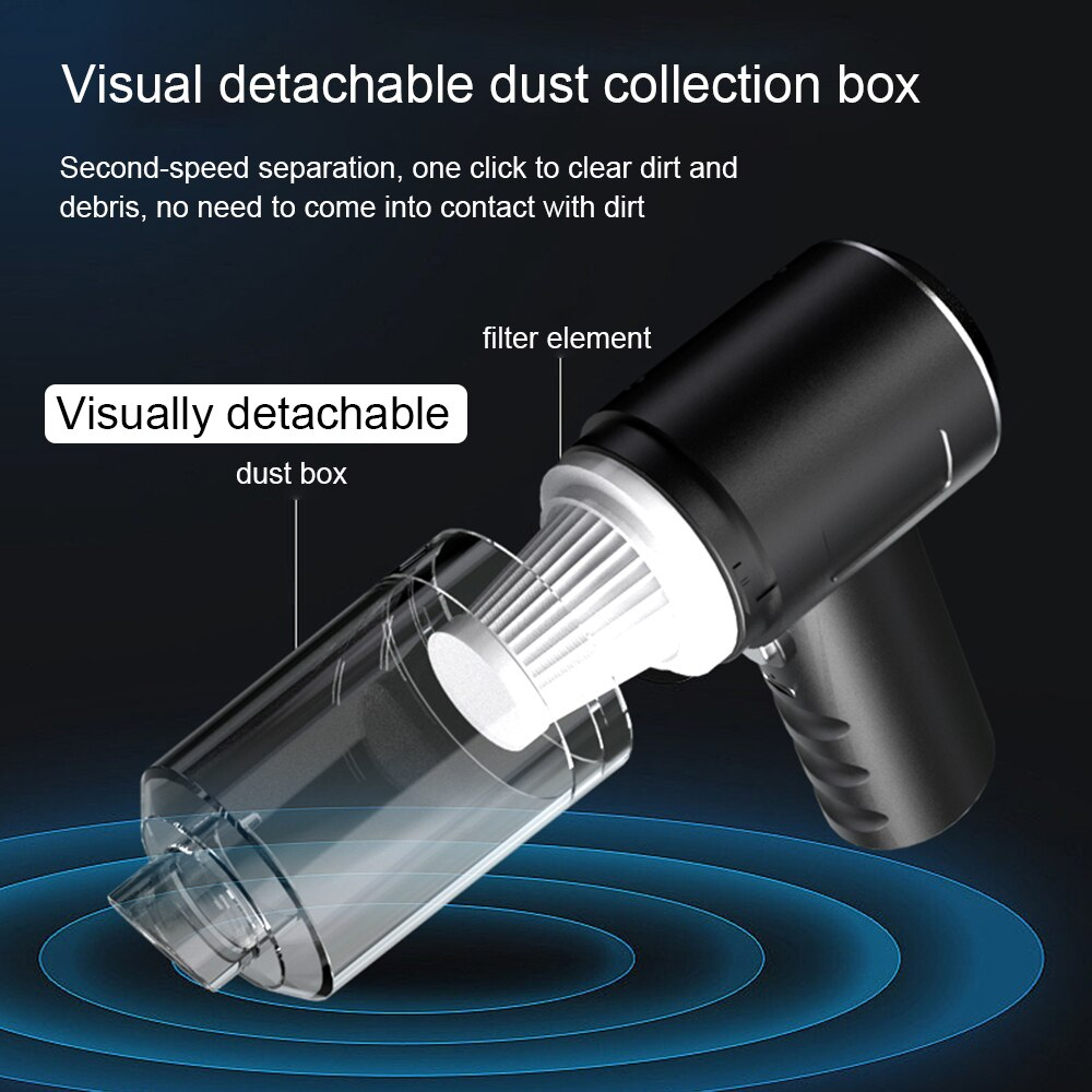 120W Cordless Handheld Vacuum Cleaner Small Mini Portable Car Auto