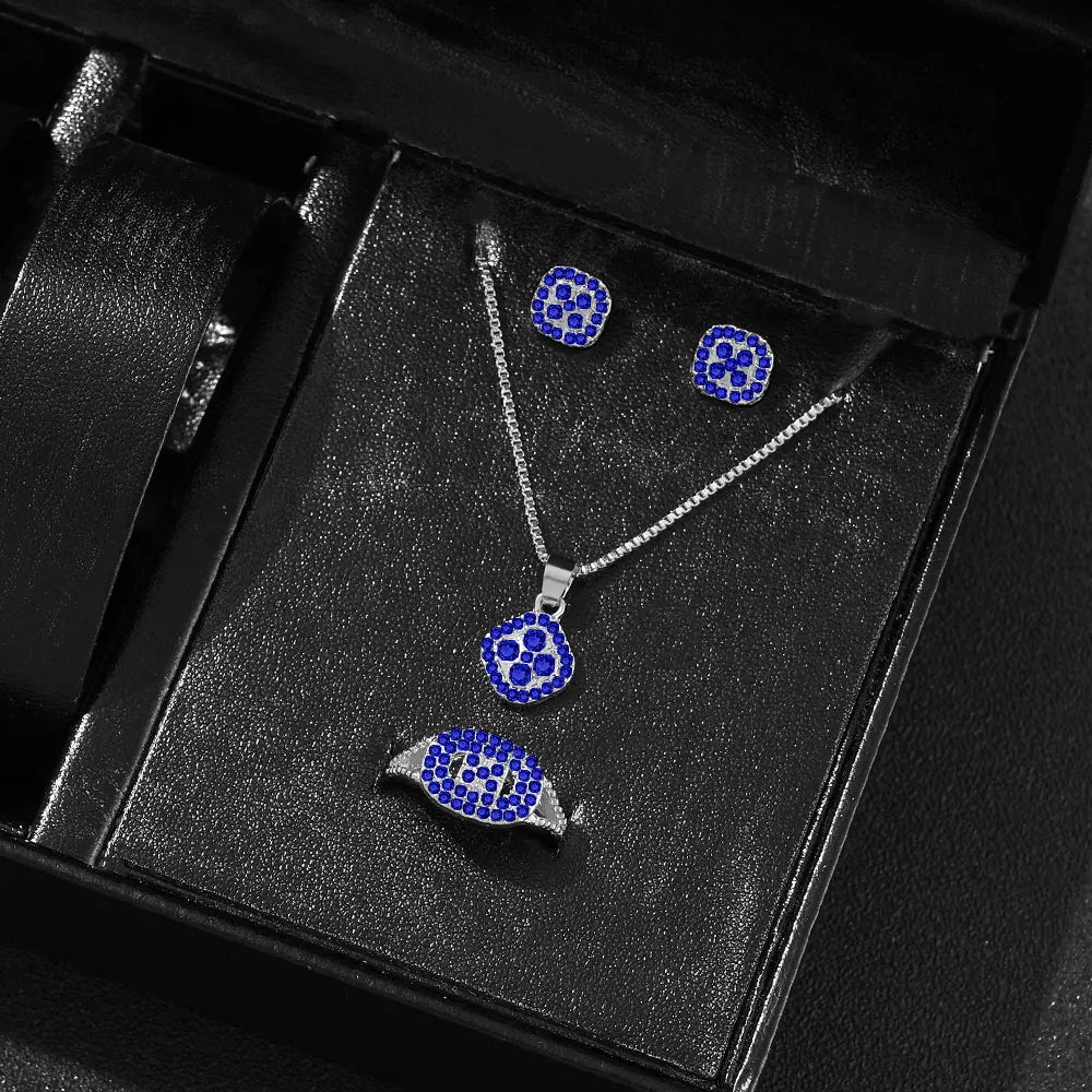 Cube Luxe Set – Elegant 3-Piece Jewelry Collection  Modern shine. Perfect match. Gift-ready elegance.