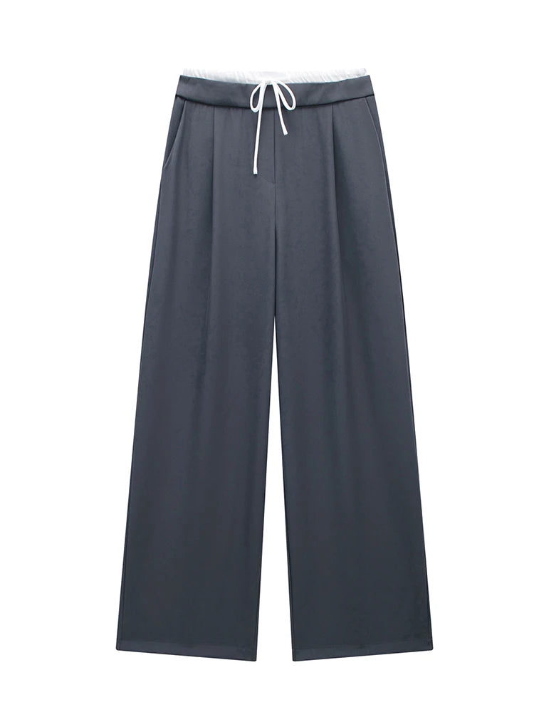 ChicLace Straight Pants – High-Waist Zip Detail Trousers  Structured style. Elegant fit. Effortless confidence.