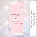 Thank You Heart Mail  PIP Seal - 9 per sheet