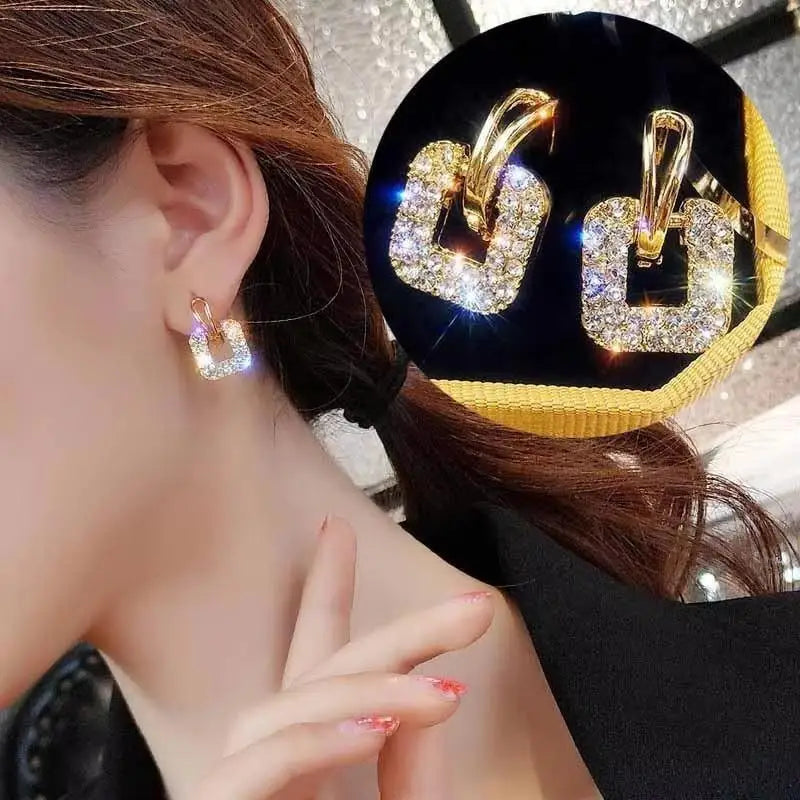 Crystal Heart Hoops – 925 Silver Needle Earrings  Soft sparkle. Sweet charm. Everyday luxury.