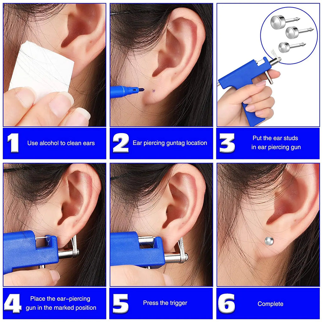 ProPierce Kit – 98PCS Ear Piercing Gun Set  Precise. Hygienic. Ready to use.