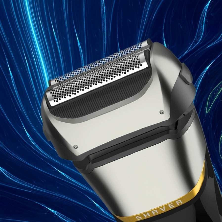 Rechargeable Wet/Dry Electric Razor For Men - LED Display, Pop-up Trimmer - Get A Close, Comfortable Shave!