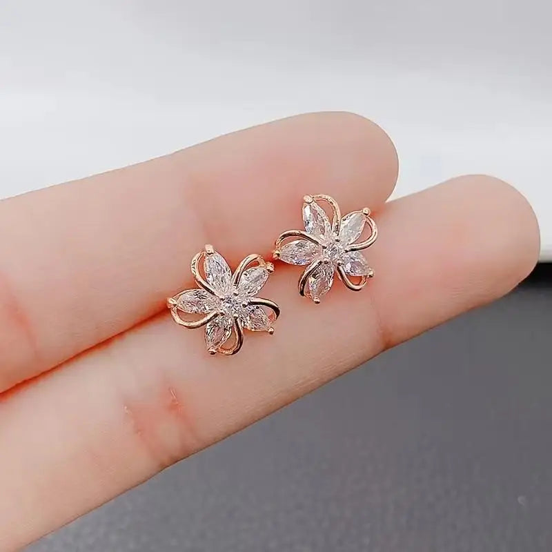 Crystal Heart Hoops – 925 Silver Needle Earrings  Soft sparkle. Sweet charm. Everyday luxury.
