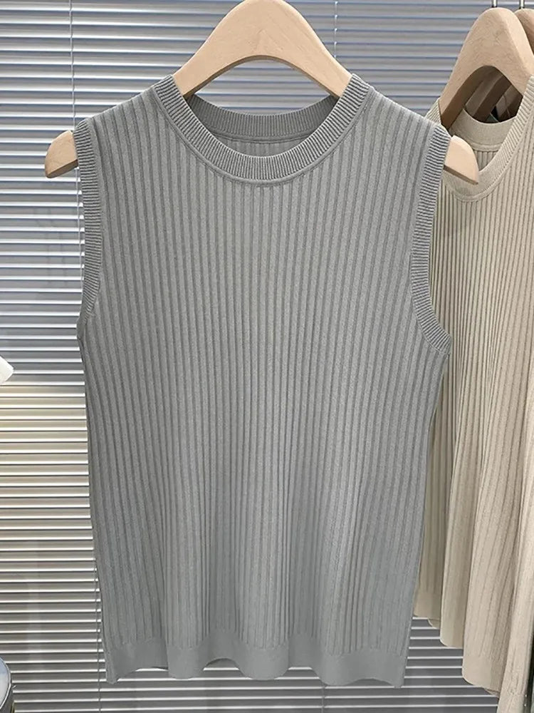 FlexKnit Crop Tank – Slim Sleeveless Summer Top  Simple, stretchy, and made to fit you perfectly.