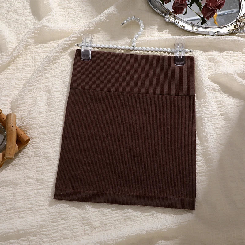 Work Muse Mini Skirt – High-Waist Knit Office Essential  Sleek shape. Smart style. Everyday confidence.