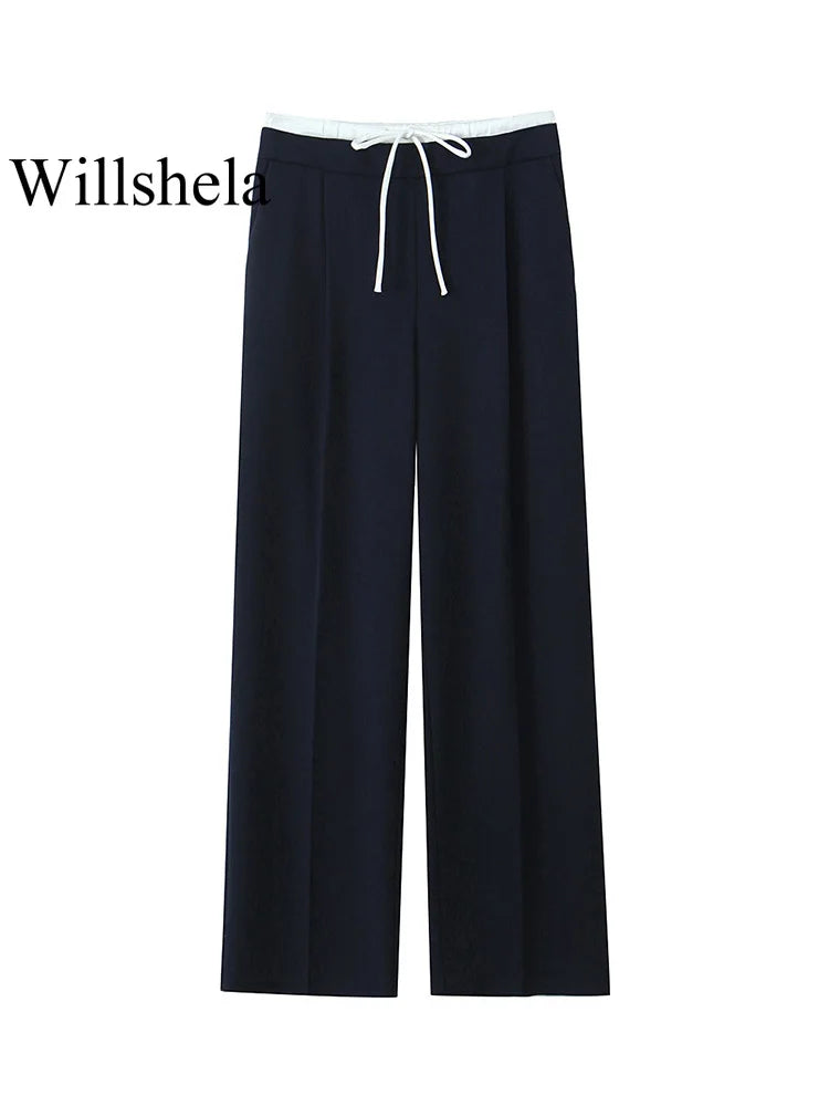 ChicLace Straight Pants – High-Waist Zip Detail Trousers  Structured style. Elegant fit. Effortless confidence.